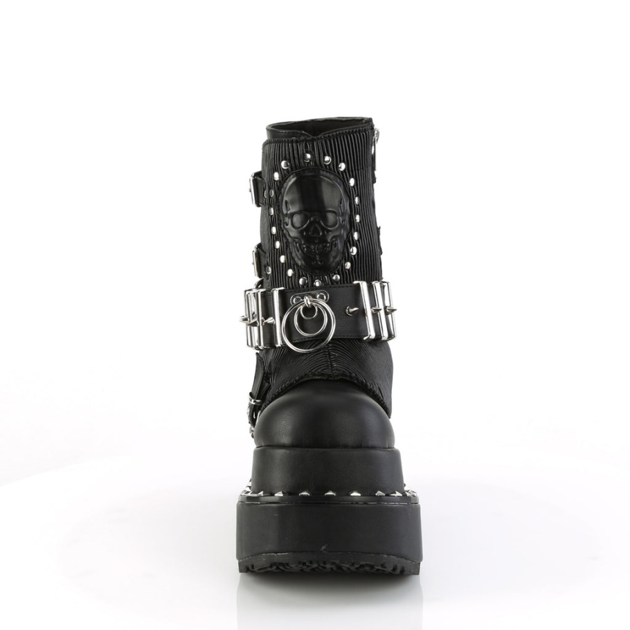Bear-150 Botas Demonia Cuero Vegano Negro