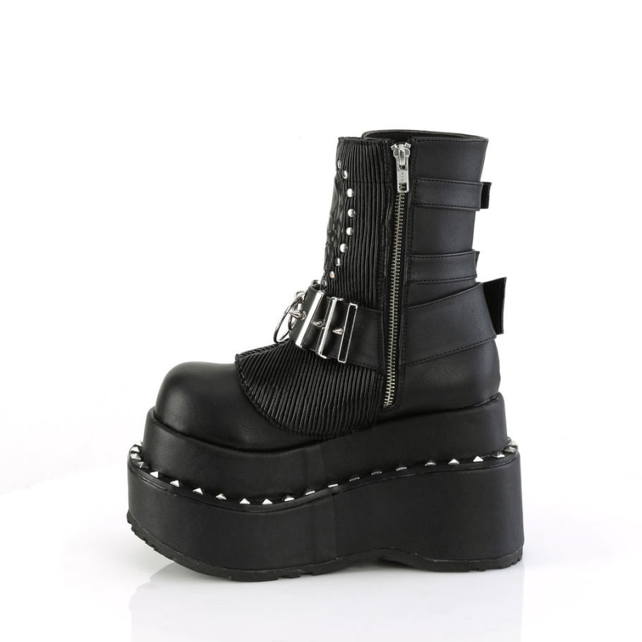 Bear-150 Botas Demonia Cuero Vegano Negro