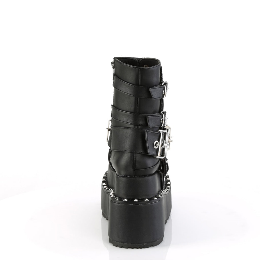 Bear-150 Botas Demonia Cuero Vegano Negro