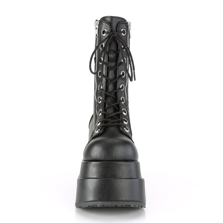 Bear-265 Demonia Botas Cuero Vegano Negro