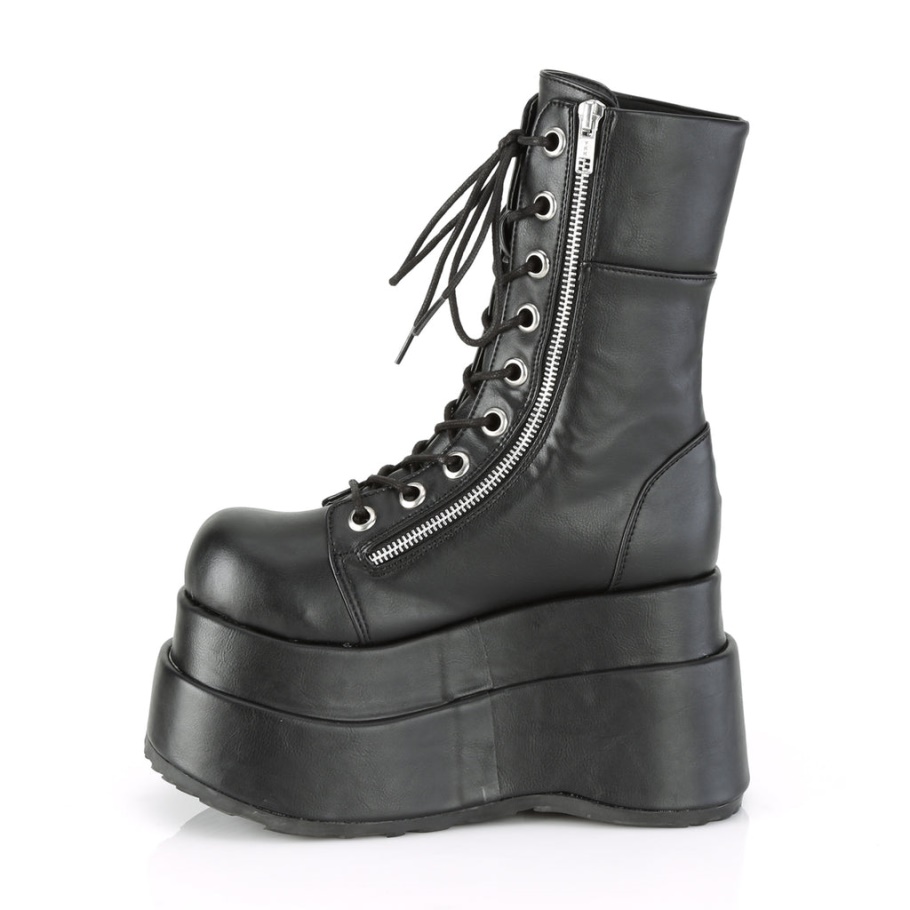 Bear-265 Demonia Botas Cuero Vegano Negro