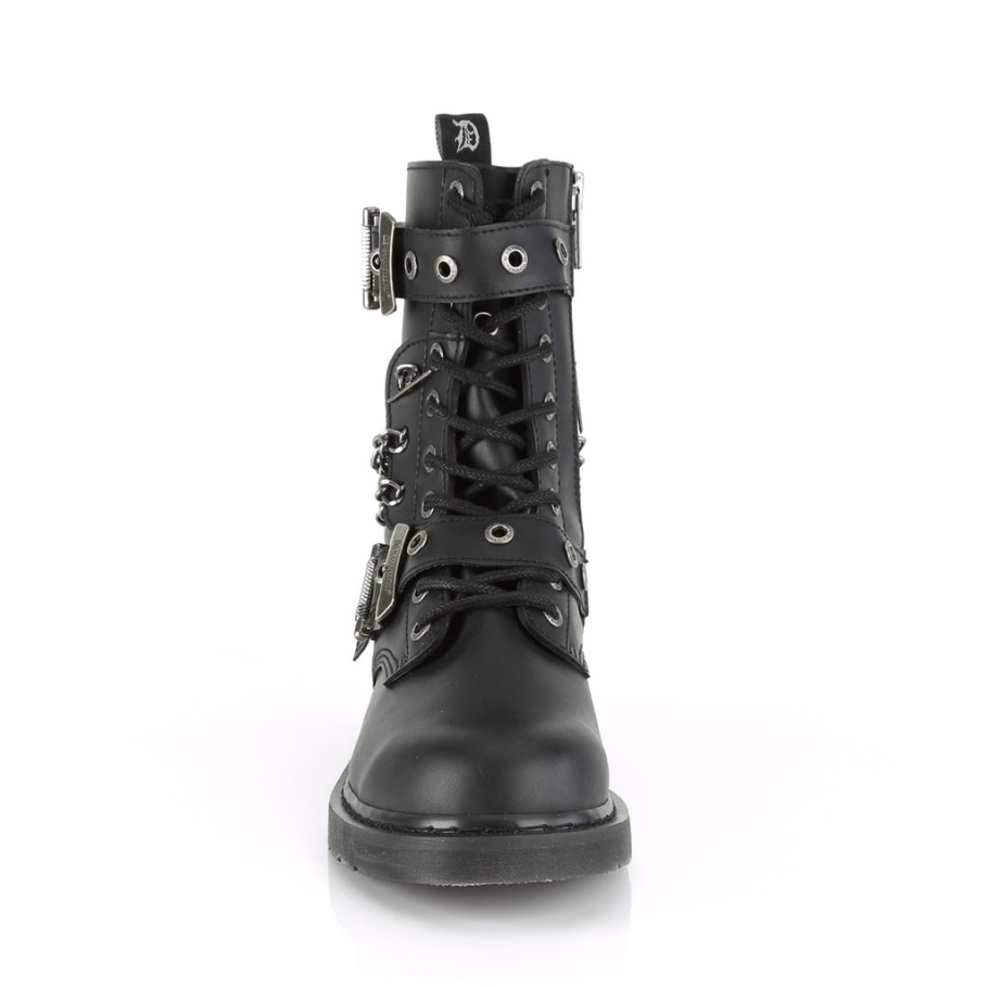 Bolt-250 Black Vegan Leather Demonia Botas