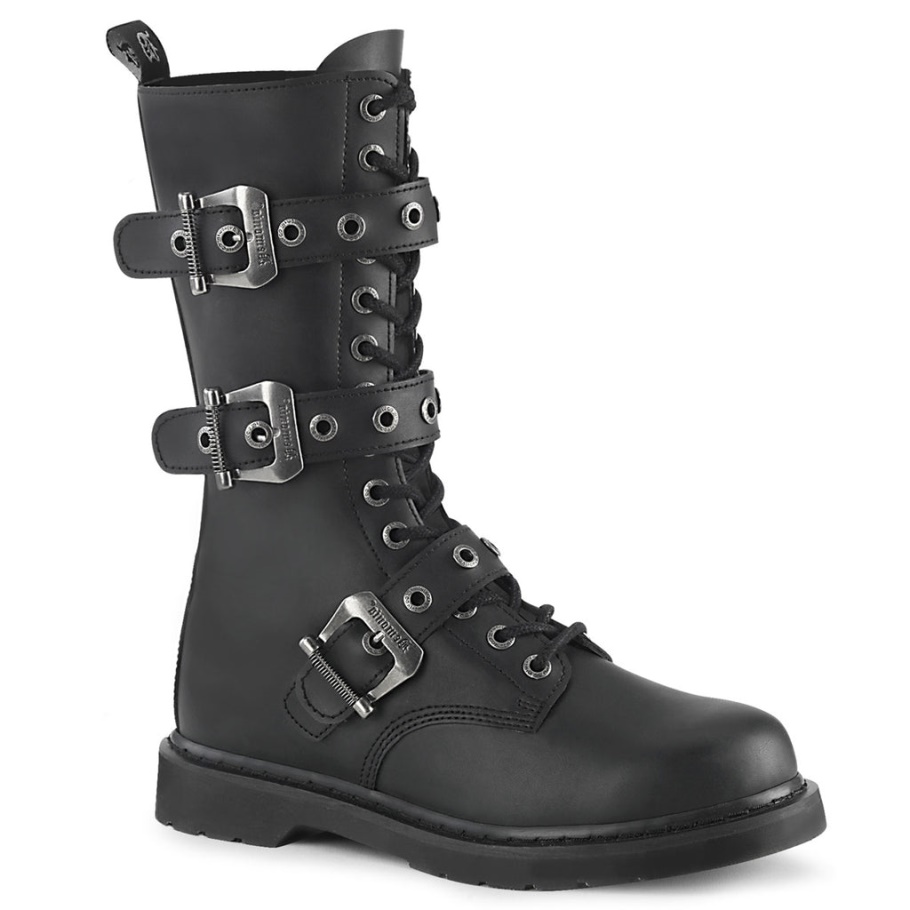 Bolt-330 Demonia Botas Black Vegan Leather