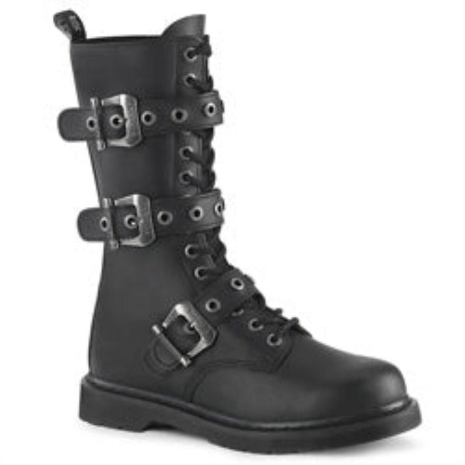 Bolt-330 Demonia Botas Black Vegan Leather