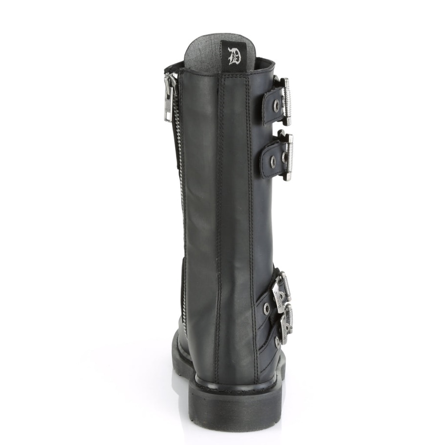 Bolt-345 Black Vegan Leather Demonia Botas
