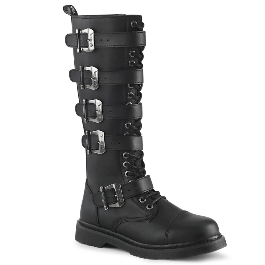 Bolt-425 Demonia Botas Black Vegan Leather