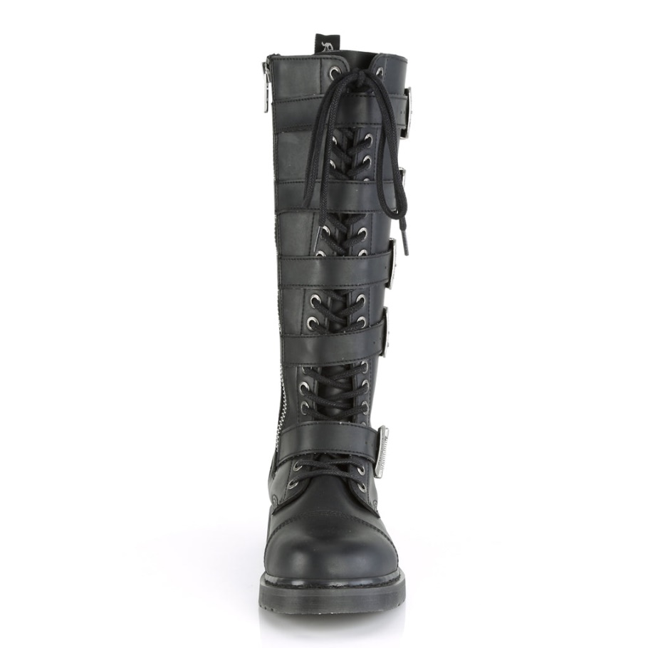 Bolt-425 Demonia Botas Black Vegan Leather