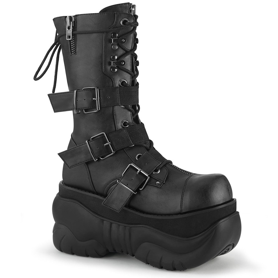 Boxer-230 Demonia Botas Cuero Vegano Negro