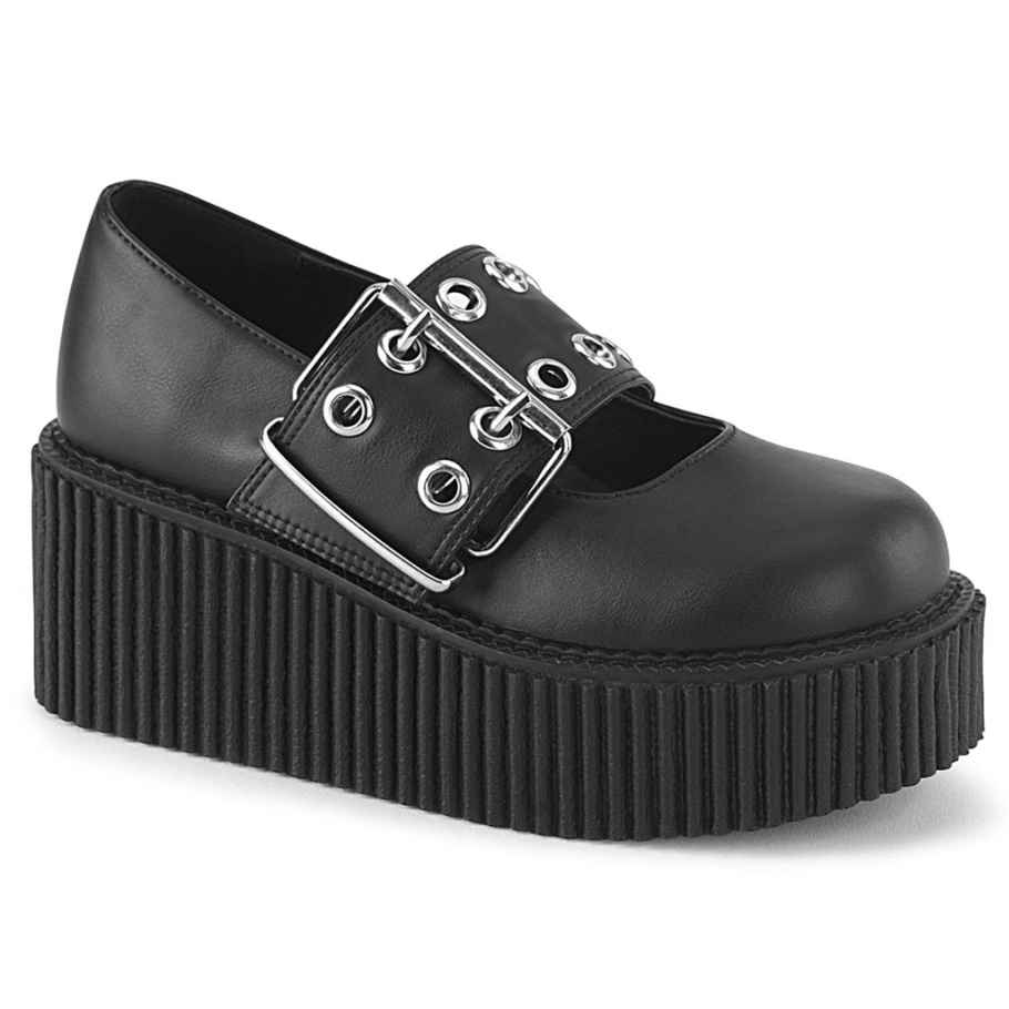 Creeper-230 Cuero Vegano Negro Demonia España