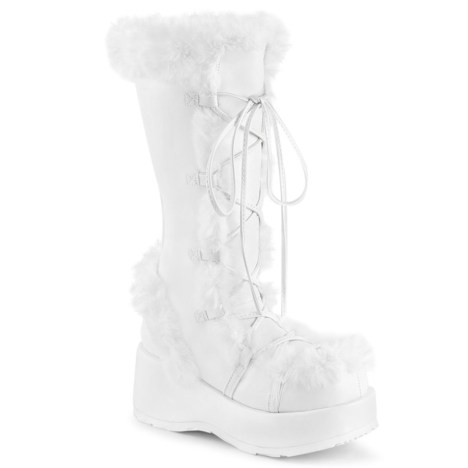 Cubby-311 Demonia Botas Cuero Vegano Blanco