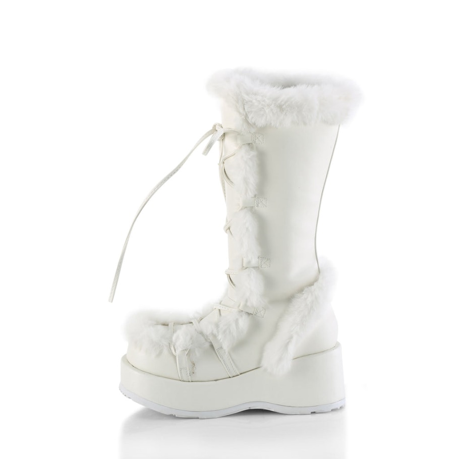 Cubby-311 Demonia Botas Cuero Vegano Blanco