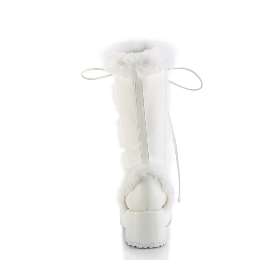 Cubby-311 Demonia Botas Cuero Vegano Blanco