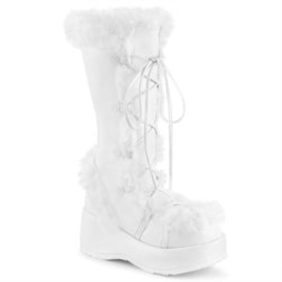 Cubby-311 Demonia Botas Cuero Vegano Blanco