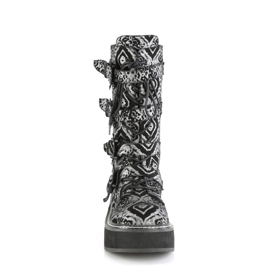 Demonia Botas Bebe Rosa Holograma Charol Slacker-230