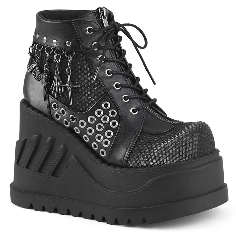 Botas Demon Charol Negro Trashville-138