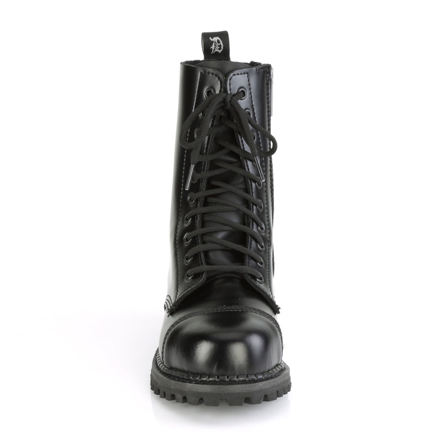 Botas Demonia Cuero Vegano Negro-rojo Slay-77