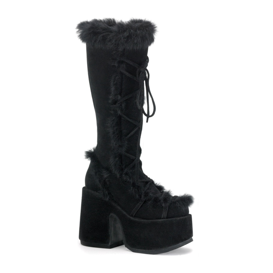 Demonia Botas Cuero Vegano Stretch Negro Slacker-200