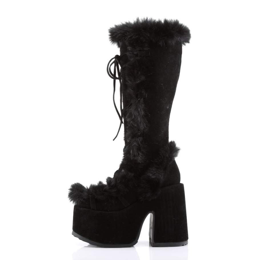 Demonia Botas Cuero Vegano Stretch Negro Slacker-200