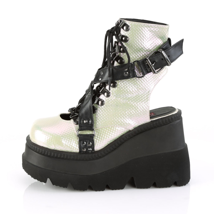 Demonia Botas Cuero Vegano Negro Cenizas-100