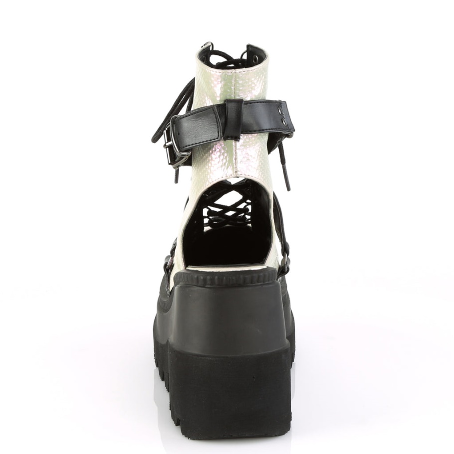 Demonia Botas Cuero Vegano Negro Cenizas-100