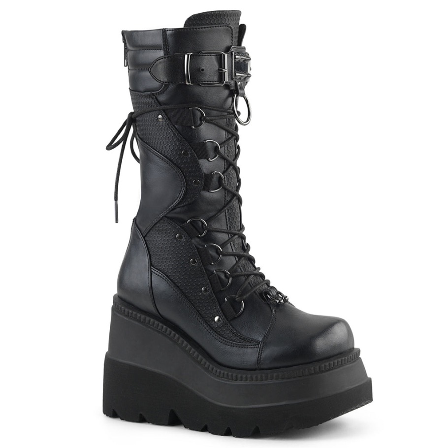 Demonia Botas Black Vegan Leather Bolt-265