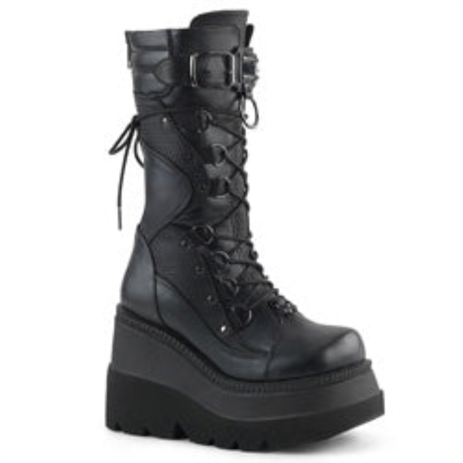 Demonia Botas Black Vegan Leather Bolt-265