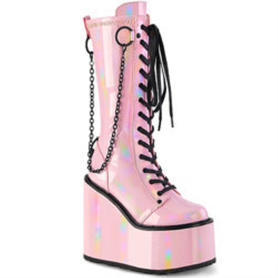 Demonia Botas Cuero Vegano Negro Lilith-152