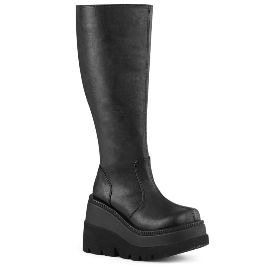 Demonia Botas Cuero Vegano Negro Shaker-100wc