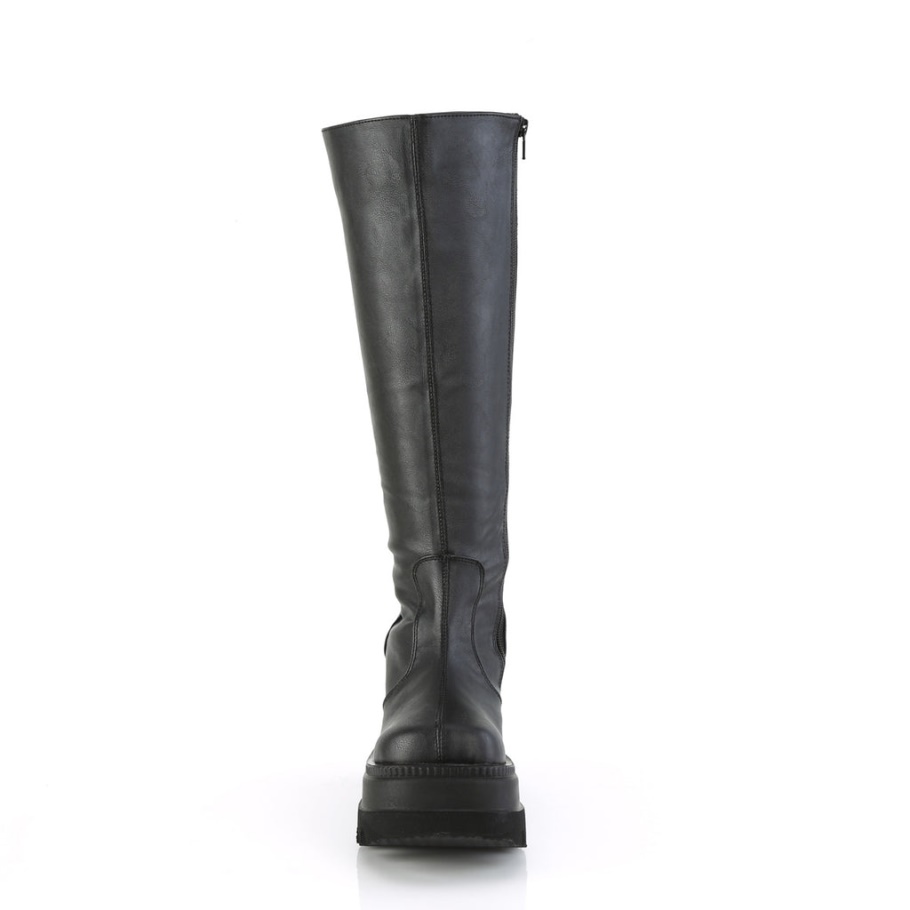 Demonia Botas Cuero Vegano Negro Shaker-100wc