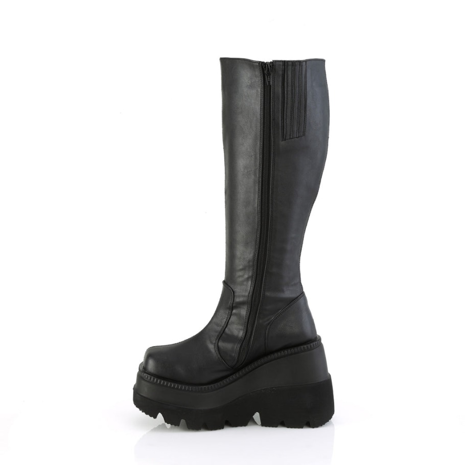 Demonia Botas Cuero Vegano Negro Shaker-100wc