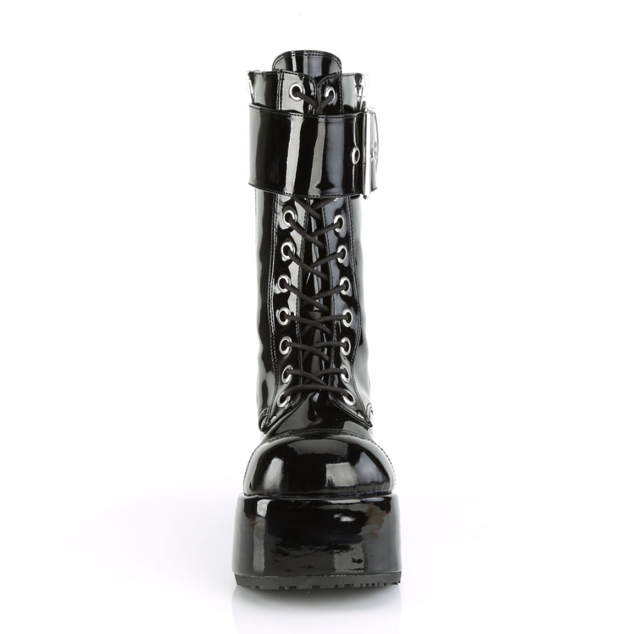 Demonia Botas Cuero Vegano Negro Shaker-60