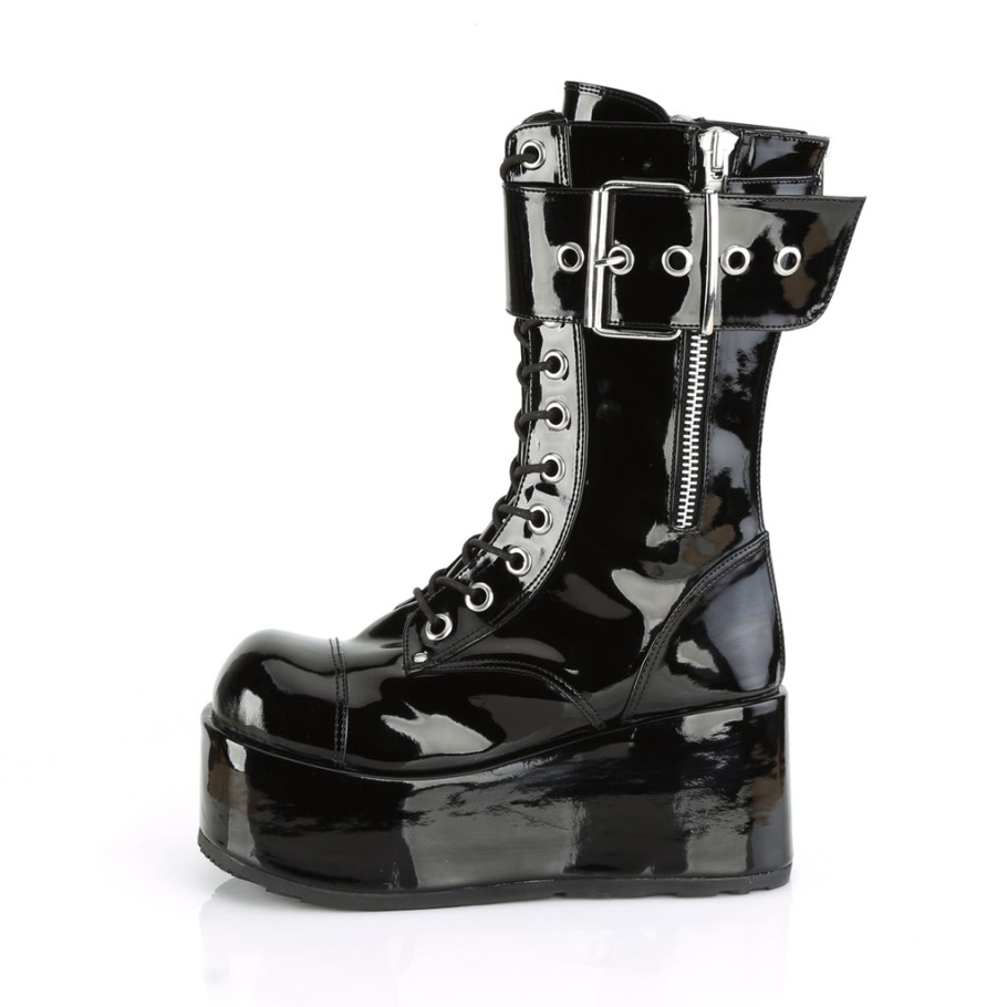 Demonia Botas Cuero Vegano Negro Shaker-60