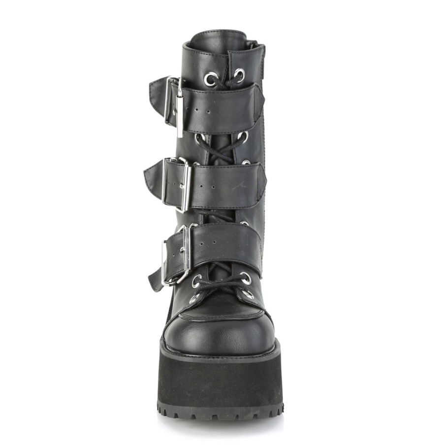 Demonia Botas Cuero Vegano Negro Shaker-70