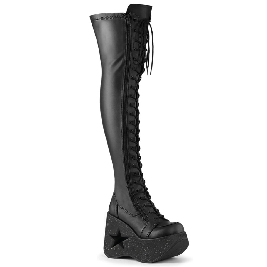 Dynamite-300 Cuero Vegano Negro Str Demonia Botas