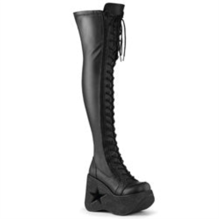 Dynamite-300 Cuero Vegano Negro Str Demonia Botas