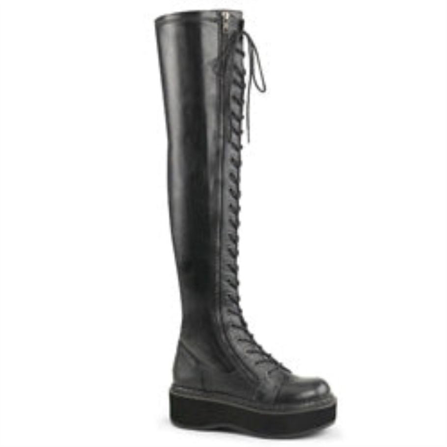 Emily-375 Demonia España Cuero Vegano Negro Str