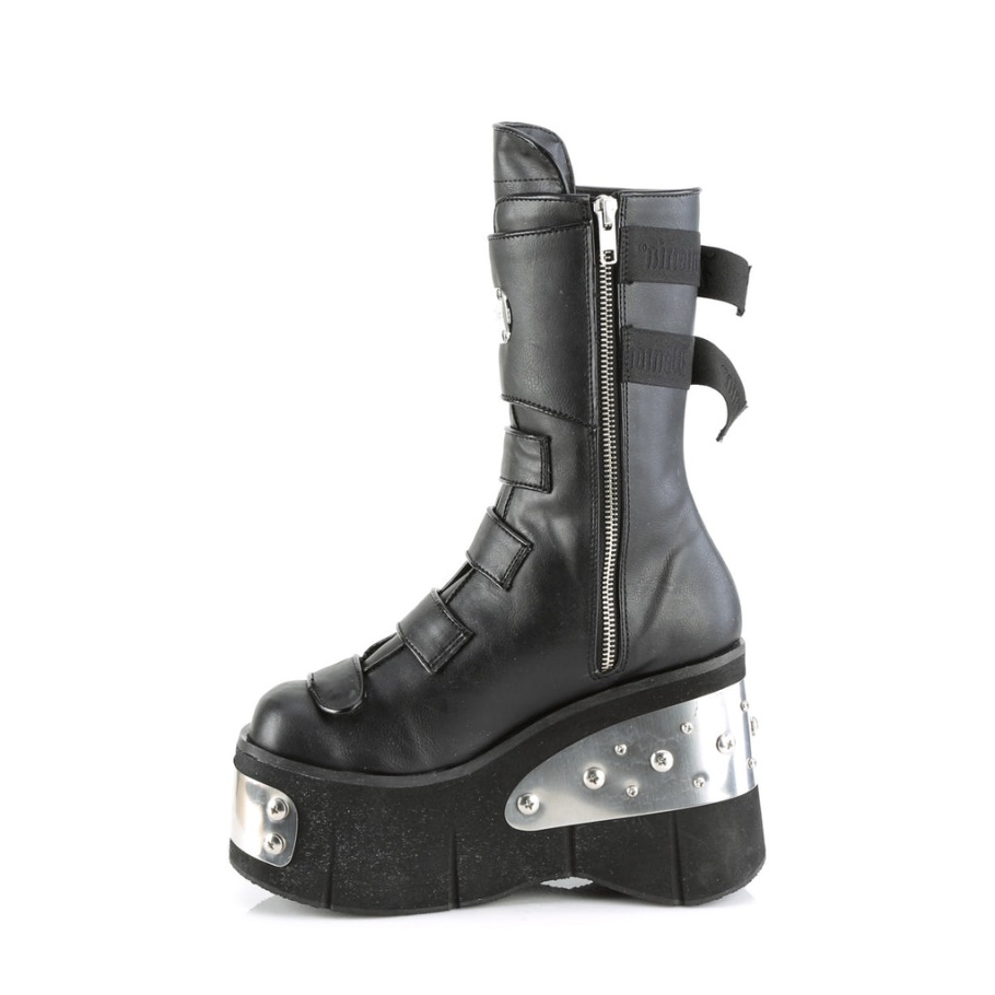 Kera-108 Demonia Botas Black Vegan Leather