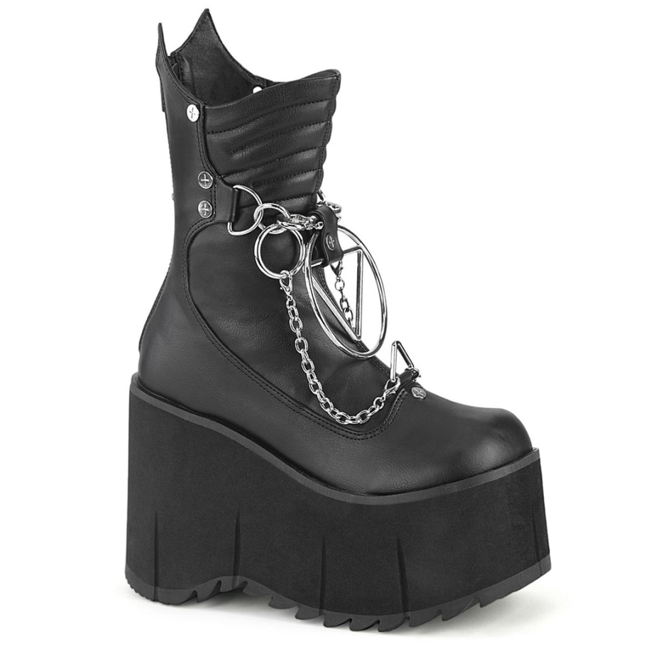 Kera-130 Demonia Botas Black Vegan Leather