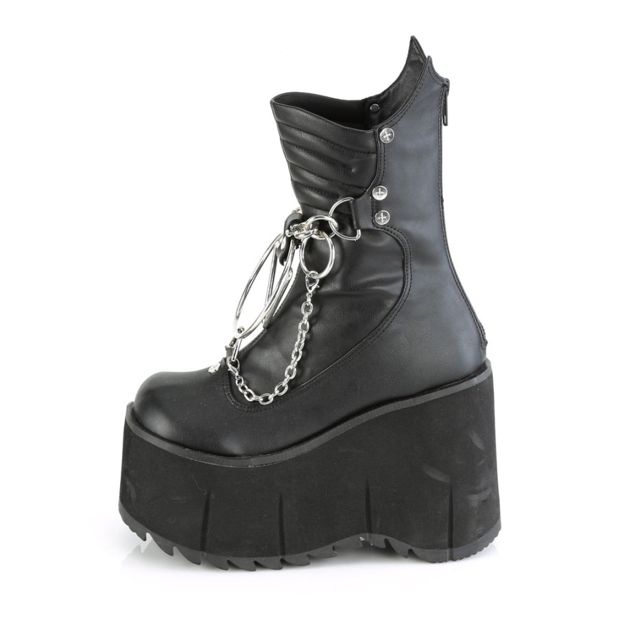 Kera-130 Demonia Botas Black Vegan Leather