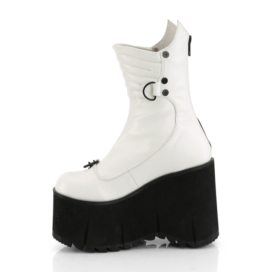 Botas Demon De Cuero Vegano Blanco Kera-130