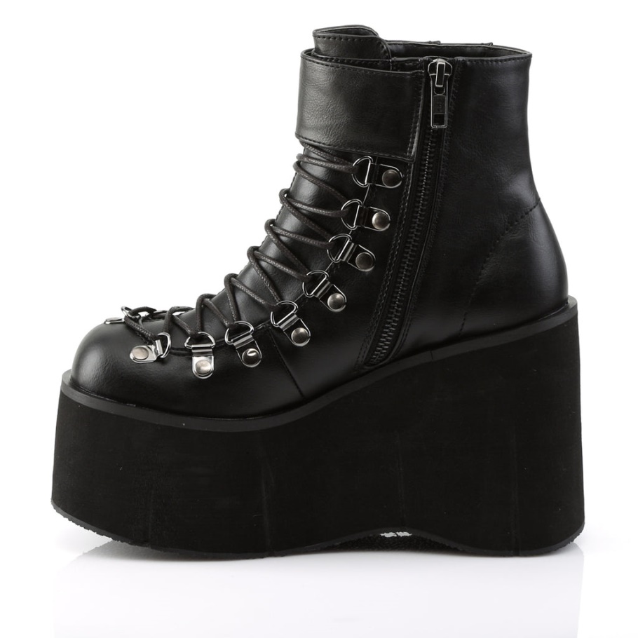 Kera-21 Black Vegan Leather Demonia Botas