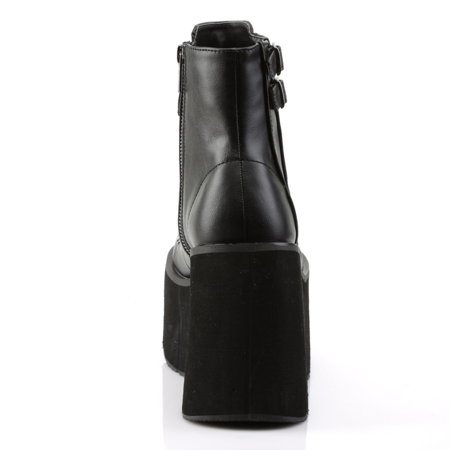 Kera-21 Black Vegan Leather Demonia Botas