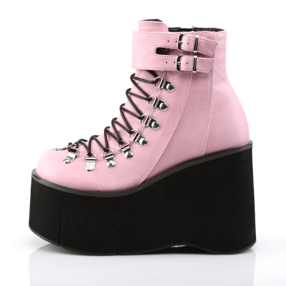Kera-21 Demonia Botas Baby Pink Vegan Leather