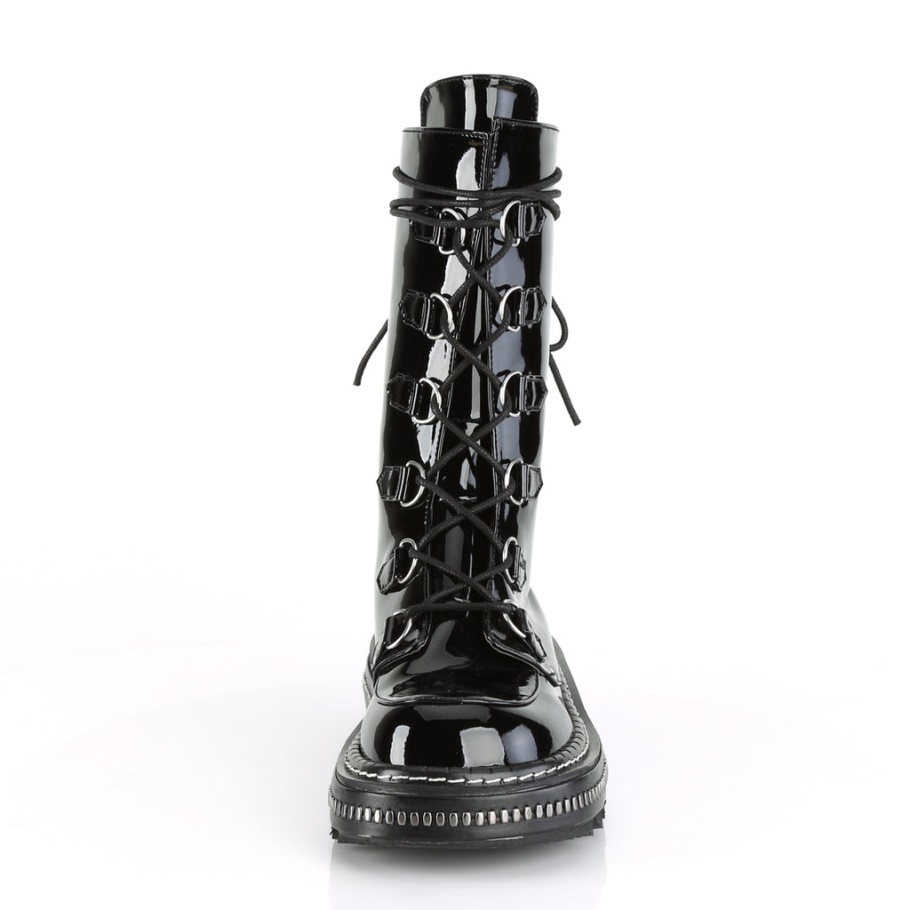Lilith-270 Botas Demonia Charol Negro