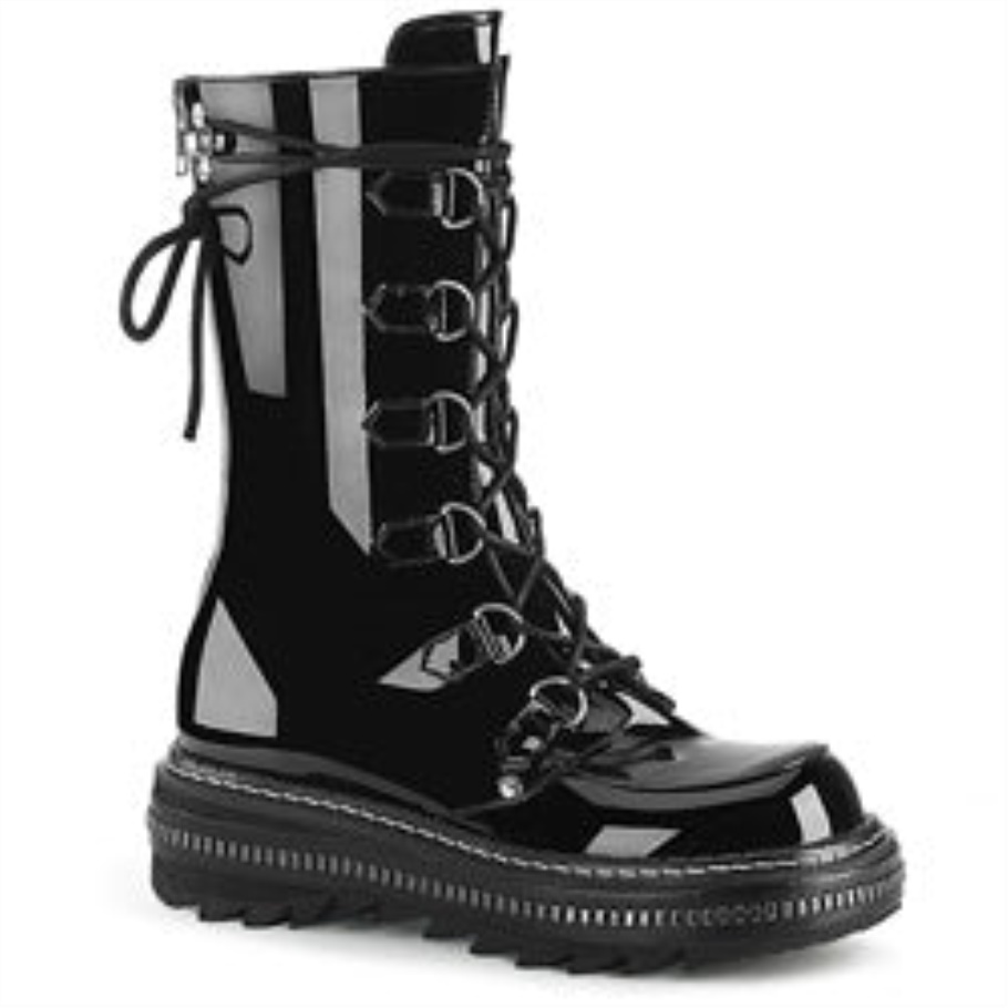 Lilith-270 Botas Demonia Charol Negro