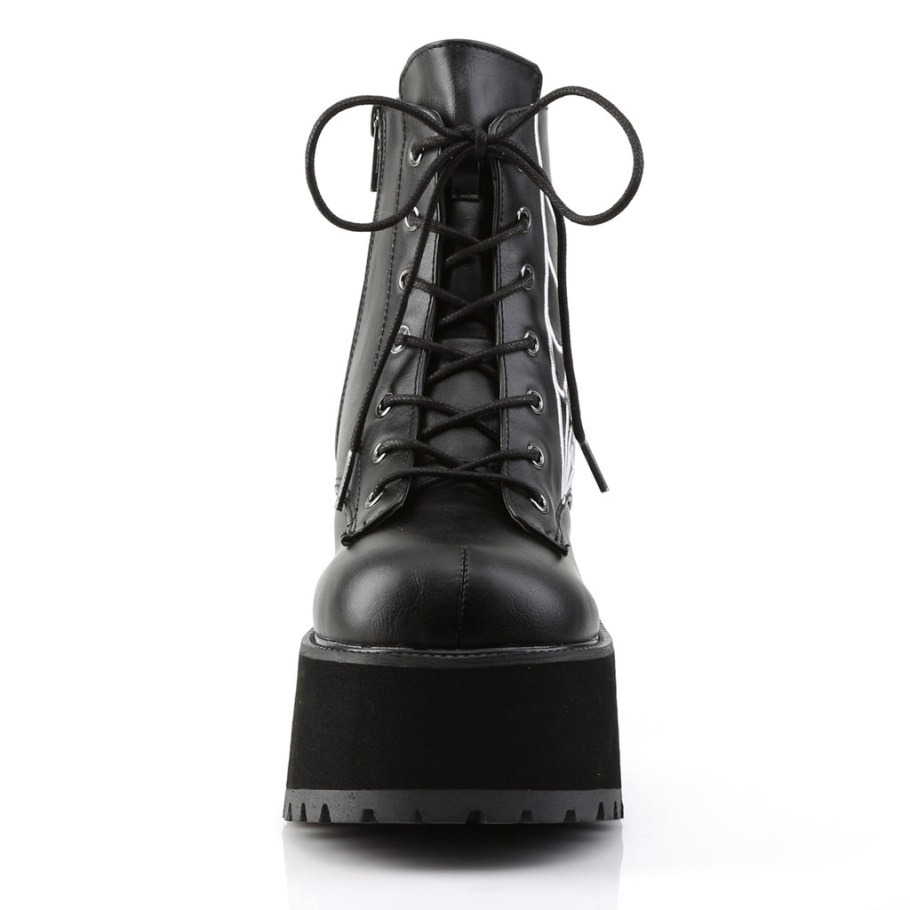 Ranger-105 Demonia Botas Cuero Vegano Negro
