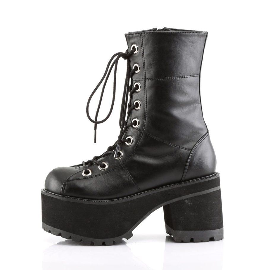 Ranger-301 Demonia Botas Cuero Vegano Negro