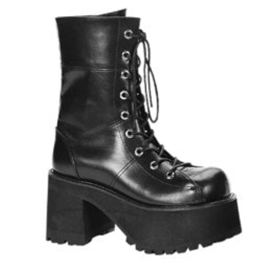 Ranger-301 Demonia Botas Cuero Vegano Negro