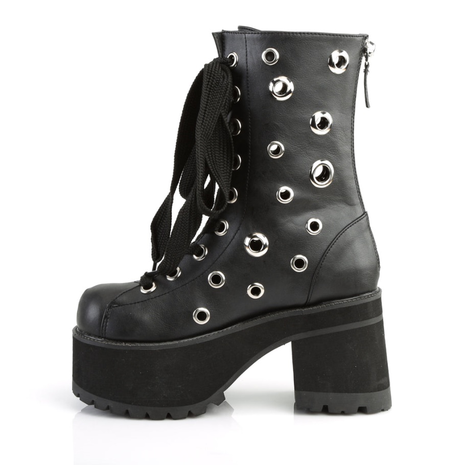 Ranger-310 Demonia Botas Cuero Vegano Negro