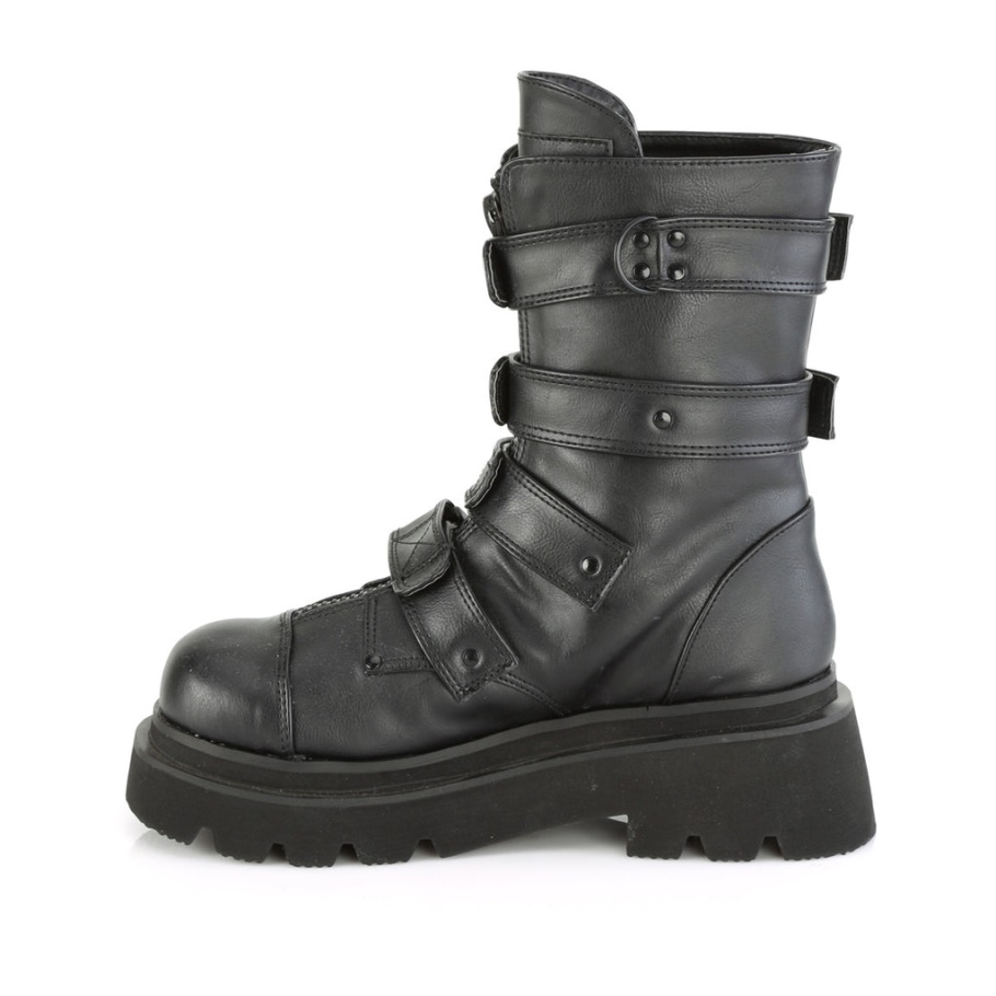 Renegade-55 Demonia Botas Cuero Vegano Negro